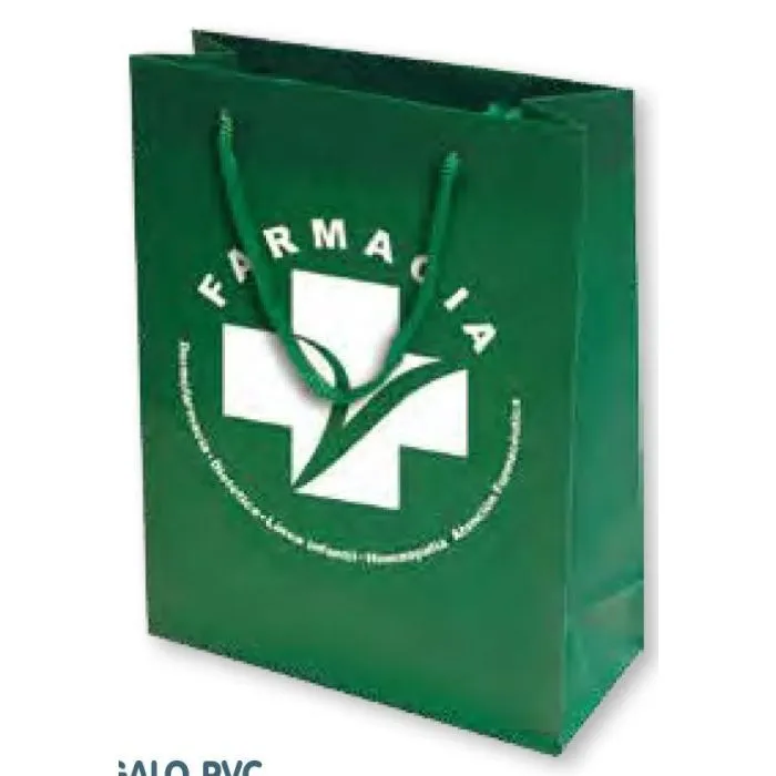 Bolsa de regalo PVC en tamaño ancho:(31 cm) + Fuelle(9 cm) x Alto(39 cm)