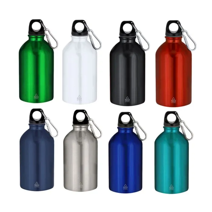 Bidón acero inox con mosquetón gama colores personalizable