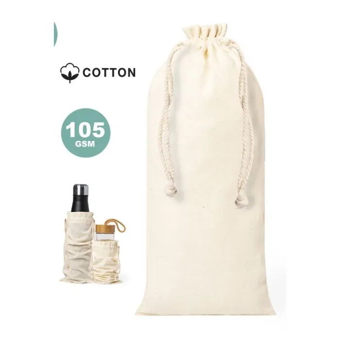 Bolsa de algodón para 1 botella o termo personalizable con su publicidad
