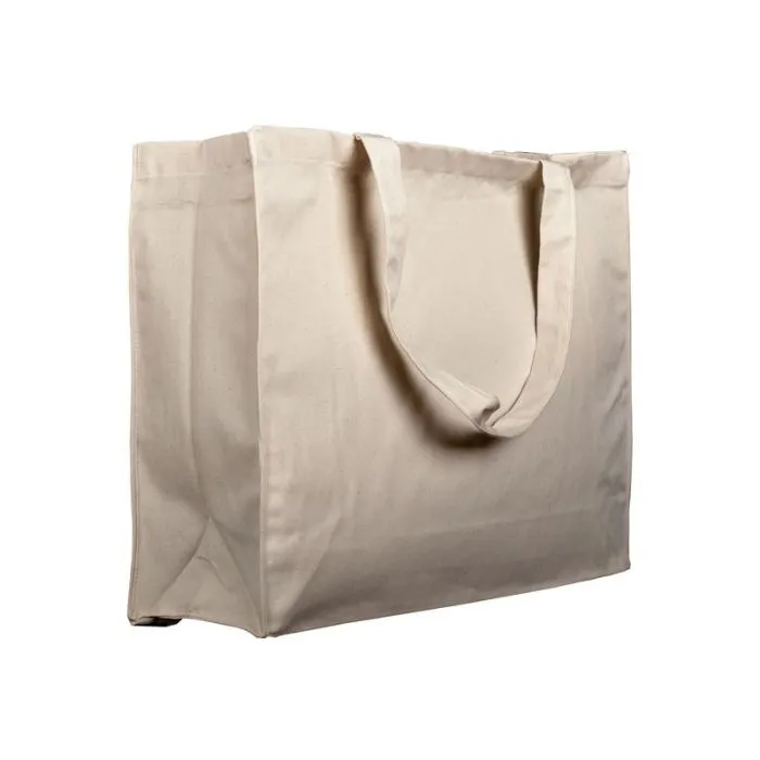 Bolsa publicitaria para la compra algodón de 280 grs, extraresistentes,color natural