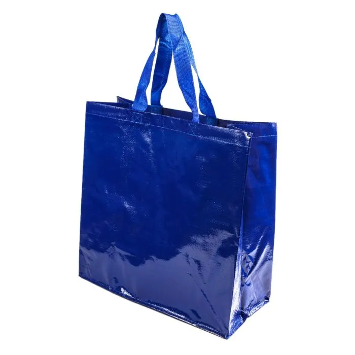bolsa rafia 40x40x20 para comercios color azul oscuro personalizable
