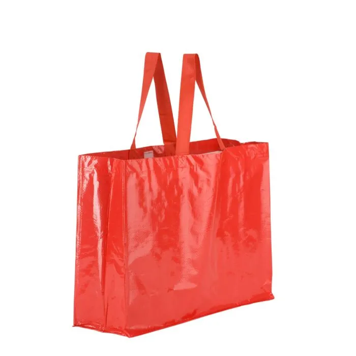 bolsa de rafia 46x36x15 roja personalizada