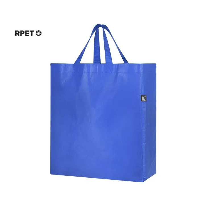Bolsa de rafia reciclada RPET 35x40x15 cm personalizada