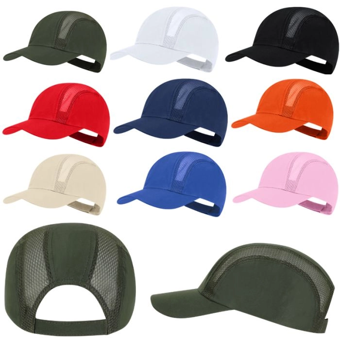 Gorra deportiva con rejilla transpirable personalizada con su logo