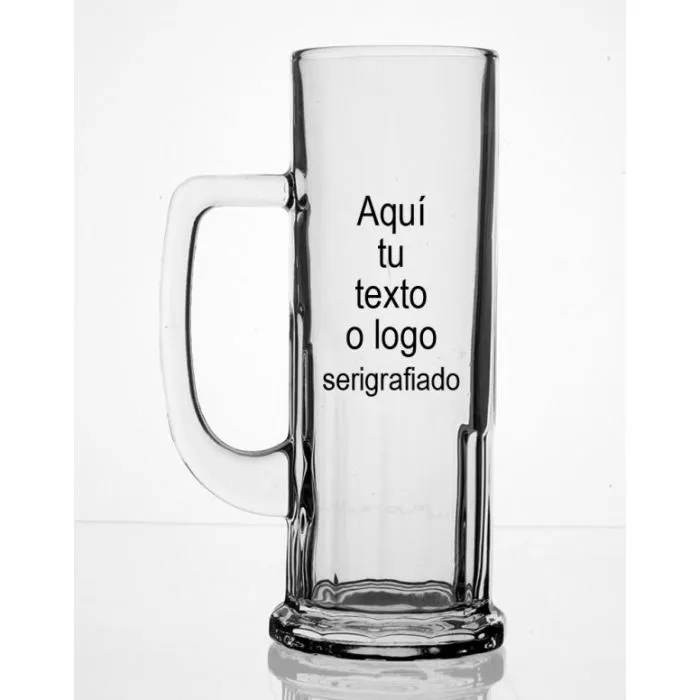 Jarra de cerveza grabada con tu logo