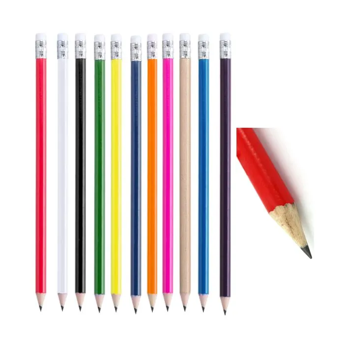 Lápiz de madera personalizable con tu logo gran variedad de colores