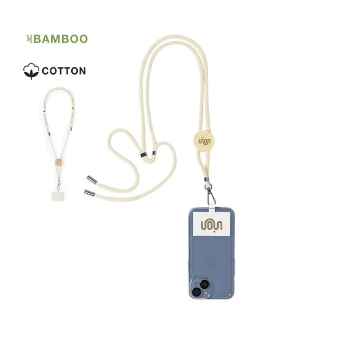 Lanyard de Algodón con Accesorio para Smartphone Personalizable