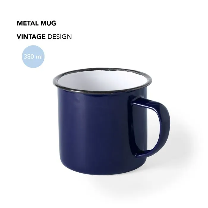 Taza Metálica Vintage 380ml Personalizada