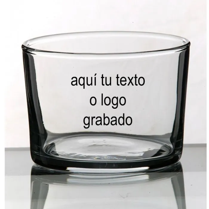 vaso chico de 22 CL grabado con tu texto