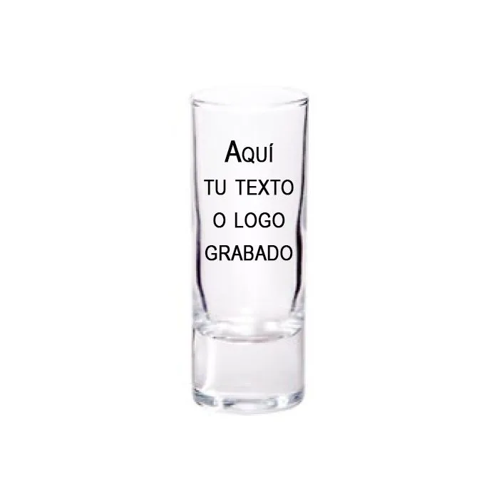 vaso de chupito alto grabado con tu logo para regalo