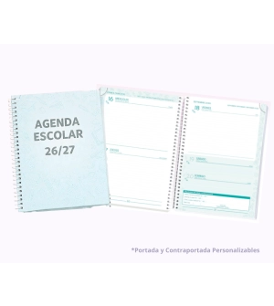 Agenda Escolar 2 Días Página Personalizable