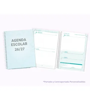 Agenda Escolar 2 Días Página Personalizable