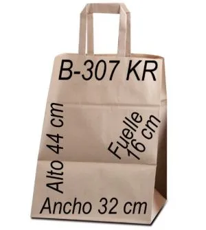 Bolsa papel Kraft liso 32X44 ASA PLANA