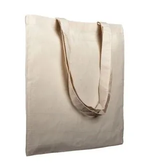 Bolsa publicidad algodón crudo 160 grs. 38x42 asas largas 