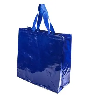bolsa rafia 40x40x20 para comercios color azul oscuro personalizable