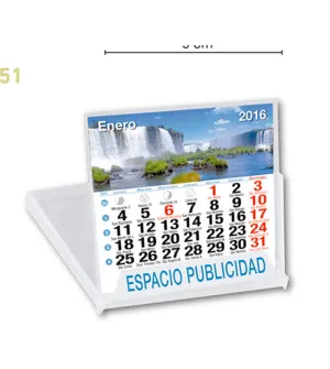 Calendario Sobremesa mensual CD 10X10