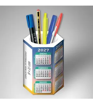 Calendario lapicero con su publicidad
