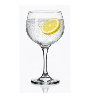 Copa de cristal tipo balón para gin tonic personalizada con tu texto