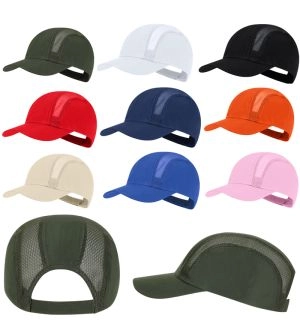 Gorra deportiva con rejilla transpirable personalizada con su logo
