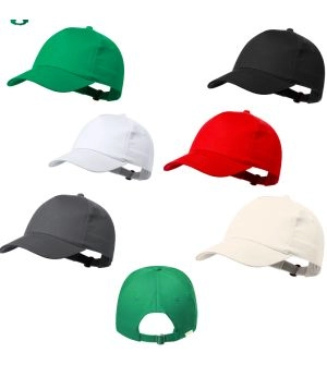 Gorra tela reciclada cierre hebilla personalizable con tu logo