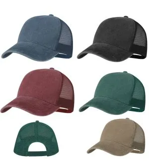 Gorra publicidad personalizable efecto lavado rejilla colores 
