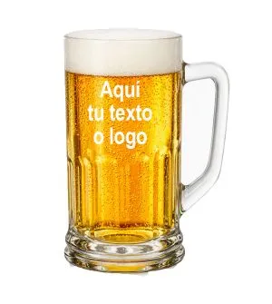 Jarra cerveza clásica grabada con tu logo