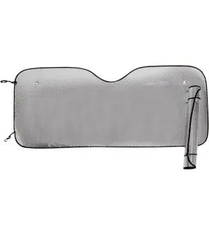 Parasol térmico plateado por las dos caras con ventosas. Tamaño extra grande 70x145 cm
