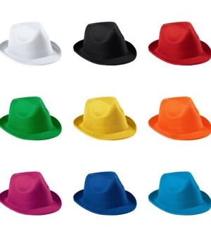 Sombrero personalizado con cinta publicitaria alrededor