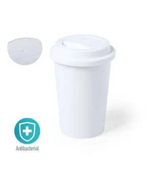 Vaso Polipropileno con Tapa antibacteriano