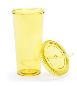 Vaso PS con pajita 4874