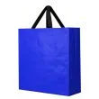 bolsa de rafia para supermercados tamaño grande 50x50x19 cm con asas negras personalizable con su publicidad.