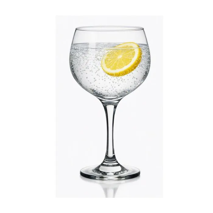 Copa de cristal tipo balón para gin tonic personalizada con tu texto