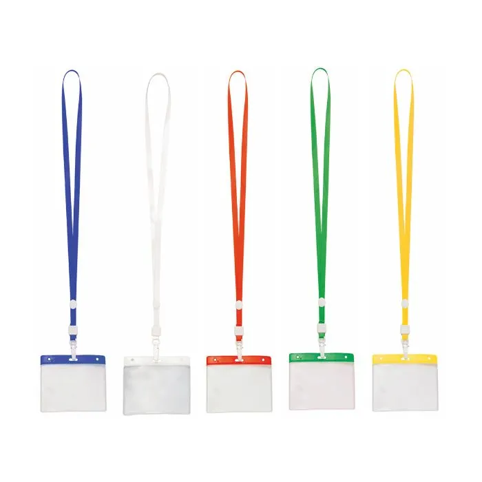 Identificador con cinta lanyard personalizado gama de colores