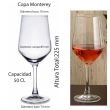 Copa de cristal de 50 CL para vinos personalizable con el logo del evento.