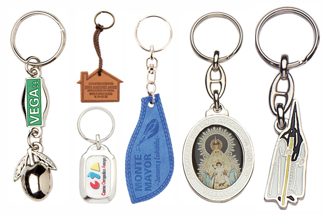 Llaveros publicitarios para empresas y asociaciones.